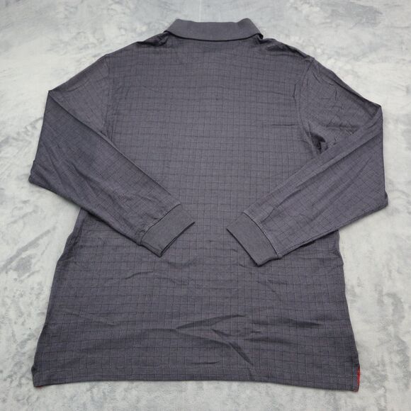 Payne Stewart Shirt Mens LS L Black Gray Check Legacy Polo 100% cotton Casual - Picture 9 of 16